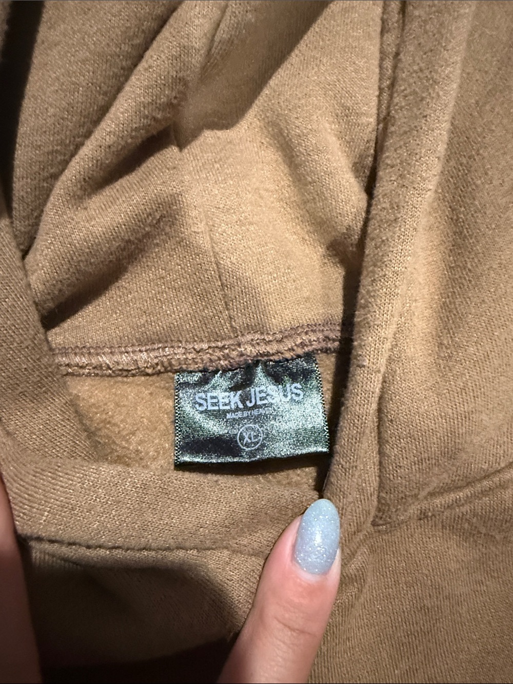 Brown 'Seek Jesus' Hoodie - Picture 3 of 3